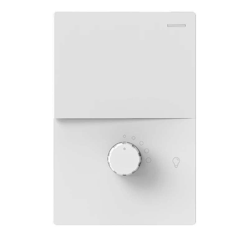 Llave MONACO 1 punto 10A + 1 dimmer led 250vca blanco