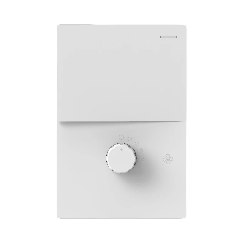 Llave MILAN 1 punto 10A + 1 dimmer ventilador 250vca blanco