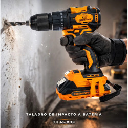 Taladro de impacto LUSQTOFF a bateria brushless 18V TIL45-8BK