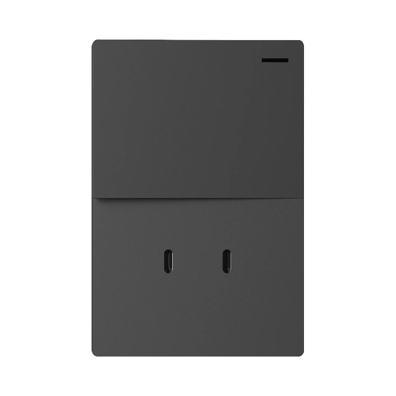 Llave MONACO 1 punto 10A + 2 USB-C 30w 250vca gris