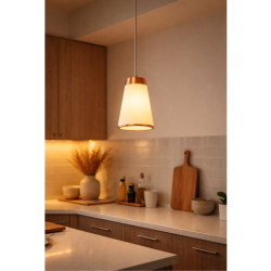 Colgante SAN LORENZO VOLCANO para 1 luz E27 cobre