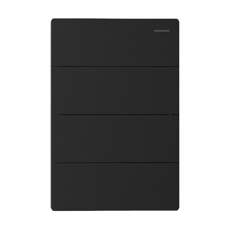 Llave MONACO 4 puntos 10A 250vca negro