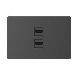 Llave MONACO 2 conectores HDMI gris