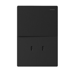 Llave MILAN 1 punto 10A + 2 USB-C 30w 250vca negro