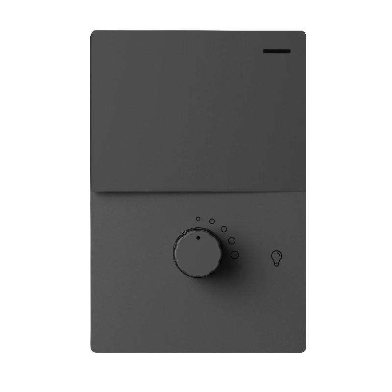 Llave MONACO 1 punto 10A + 1 dimmer led 250vca gris