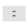 Llave MILAN 2 conectores HDMI blanco
