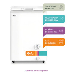 Freezer horizontal GAFA FGHI102B-S 100 litros inverter blanco
