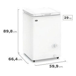 Freezer horizontal GAFA FGHI102B-S 100 litros inverter blanco