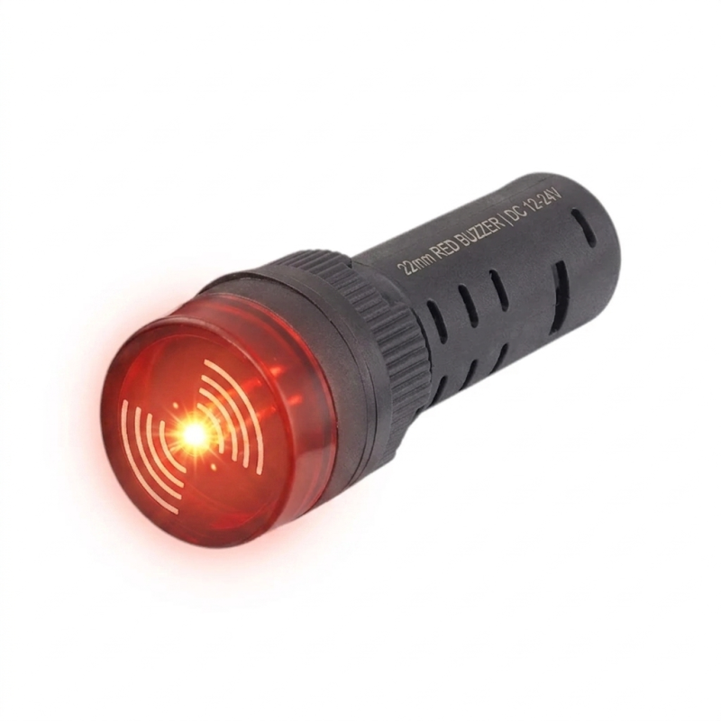 CNC Zumbador 22 con Destello Rojo 24v