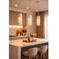 Colgante FERROLUX TUBO para 1 luz E27 blanco