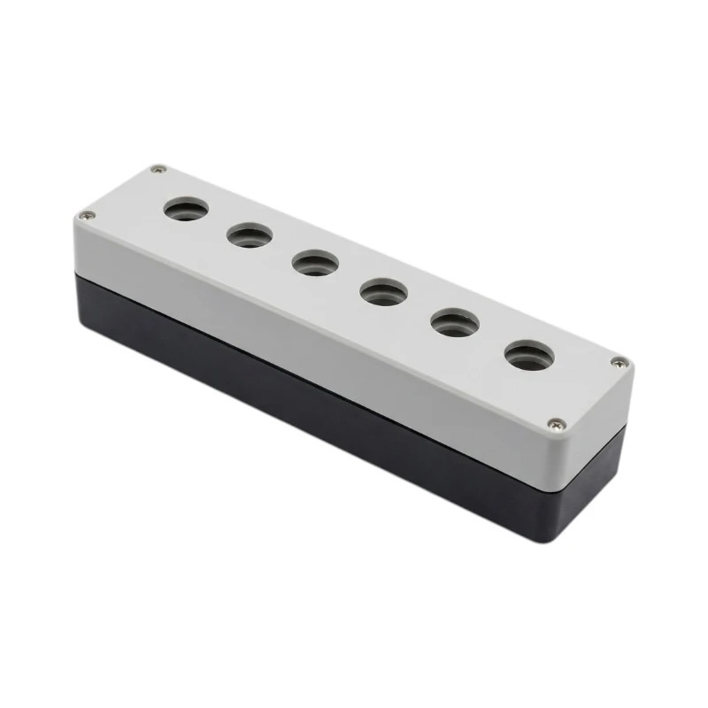 Caja de botonera CNC para 6 orificios 22 IP40