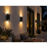 Aplique F.W. bidireccional para 2 luces GU10 con raja 2 vidrio plano