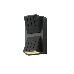 Aplique led BAEL NECO bidireccional 6W IP54 3000K luz cálida negro