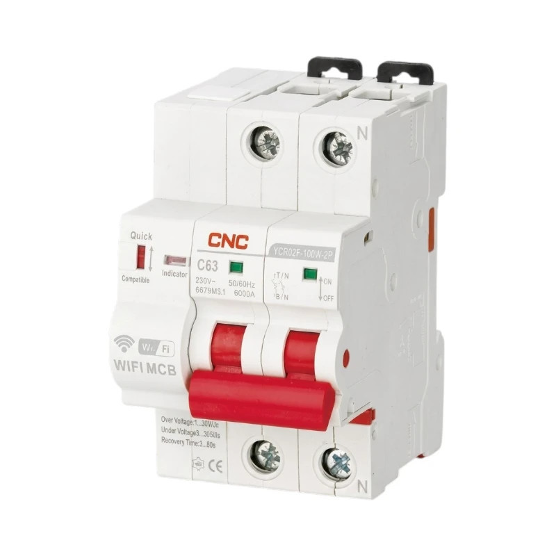 Interruptor automático CNC inteligente YCB9ZF-100W-2x25A