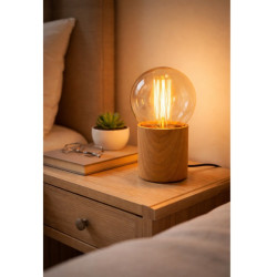 Lámpara de mesa 180° ILUMINACIÓN DELI para 1 luz E27 madera