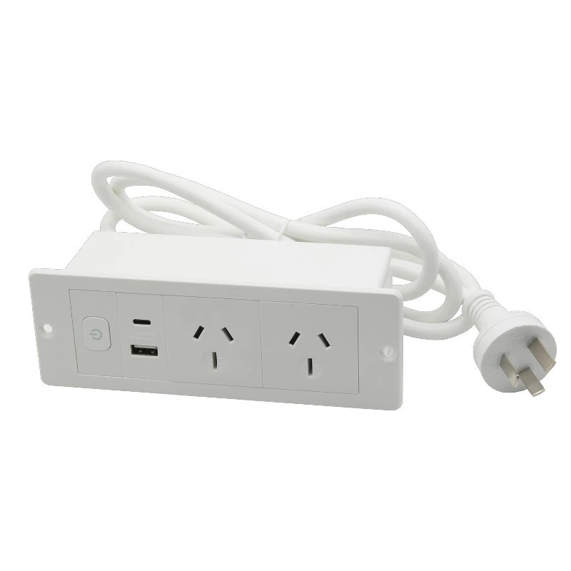 PROLONGADOR TBC BLANCO 2 TOMAS Y 2 USB C+A CON CABLE 1,5MTS Y SOPORTE