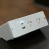 PROLONGADOR TBC BLANCO 2 TOMAS Y 2 USB C+A CON CABLE 1,5MTS Y SOPORTE