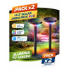 Pack x2 Jabalina led solar BAEL NIMBUS IP65 RGB