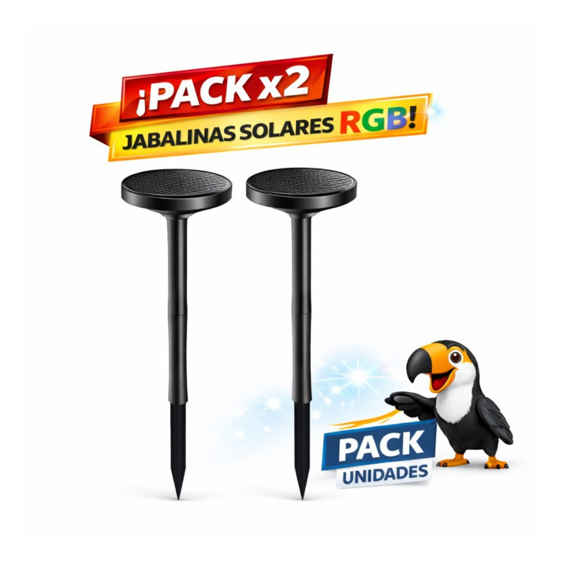 Pack x2 Jabalina led solar BAEL NIMBUS IP65 RGB