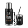 Kit matero LUSQTOFF termo + mate + bombilla 3 estrella negro