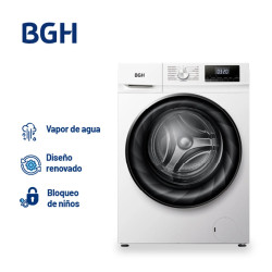 Lavasecarropas BGH BWDN10W25AR inverter carga frontal 10Kg/seca 6kg 1400rpm blanco