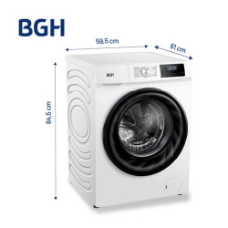 Lavasecarropas BGH BWDN10W25AR inverter carga frontal 10Kg/seca 6kg 1400rpm blanco