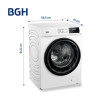 Lavasecarropas BGH BWDN10W25AR inverter carga frontal 10Kg/seca 6kg 1400rpm blanco