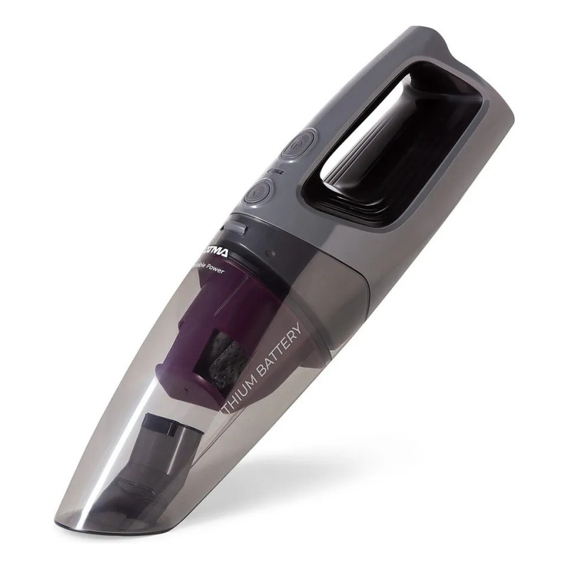 Aspiradora de mano ATMA 94AS7912PI bateria litio 7.4V 10W 400ml gris/violeta