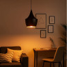 Colgante 180° ILUMINACIÓN BEAT FAT negro para 1 luz E27 esmaltado