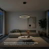 Colgante 180° ILUMINACIÓN BRUSH 1 aro led 30W 3000K luz cálida