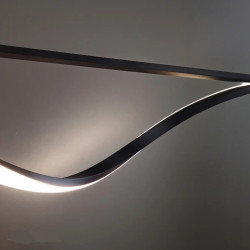 Colgante led 180° ILUMINACIÓN MESSE 30W blanco dinámico 110cm negro