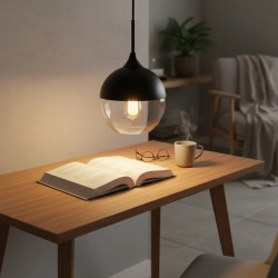 Colgante 180° ILUMINACIÓN MITTE para 1 luz E27 negro
