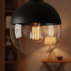 Colgante 180° ILUMINACIÓN MITTE para 1 luz E27 negro