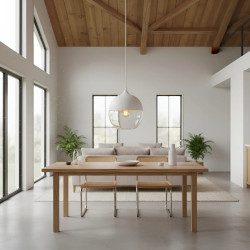 Colgante 180° ILUMINACIÓN MITTE para 1 luz E27 blanco