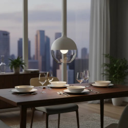 Colgante 180° ILUMINACIÓN MITTE para 1 luz E27 blanco
