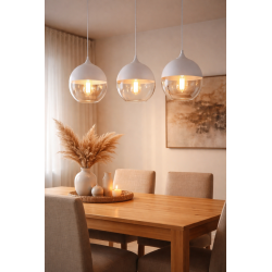 Colgante 180° ILUMINACIÓN MITTE para 1 luz E27 blanco