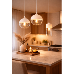 Colgante 180° ILUMINACIÓN MITTE para 1 luz E27 blanco