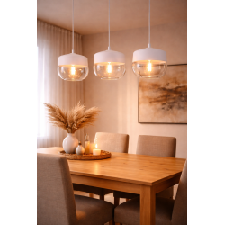 Colgante 180° ILUMINACIÓN DAYAN para 1 luz E27 vidrio blanco
