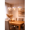 Colgante 180° ILUMINACIÓN DAYAN para 1 luz E27 vidrio blanco