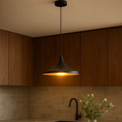Colgante 180° ILUMINACIÓN BEAT WIDE para 1 luz E27 negro