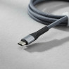 Cable USB-C GO Fiber 1m 6A Carga Rápida y Datos Gris