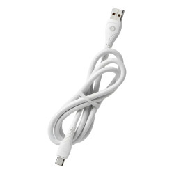 Cable USB-C GO reforzado 1m Blanco Carga Rápida y Datos