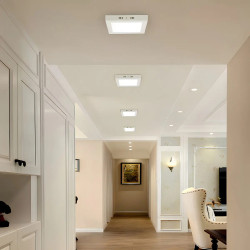 Plafón led TBCin cuadrado 25W 1800lm 3000K luz cálida