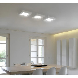 Plafón led MACROLED cuadrado 18W 1600lm 3000K luz cálida