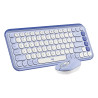 Combo teclado + mouse Logitech POP ICON inalámbrico bluetooth lavanda