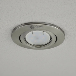 Spot CANDIL WERNER redondo de embutir para 1 luz GU10 móvil platil