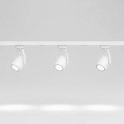 Cabezal riel ILUMROS para 1 luz GU10 15W AR111 3 pasos pvc blanco