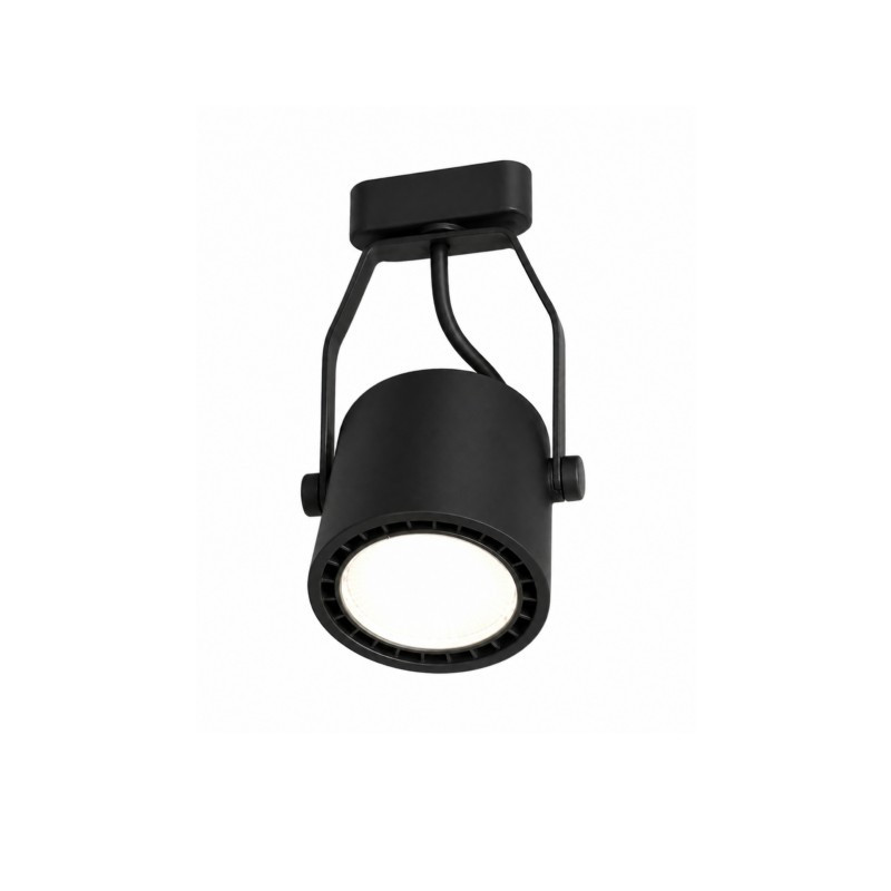 Cabezal riel ILUMROS para 1 luz GU10 15W AR111 3 pasos pvc negro