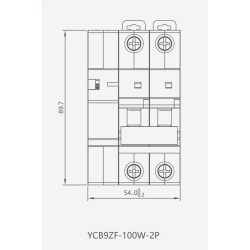 Interruptor automático CNC inteligente YCB9ZF-100W-2x25A