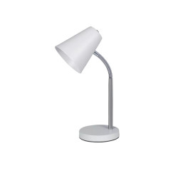 Lámpara de escritorio MARKAS ELEENA flexible para 1 luz E27 blanco Reacondicionado